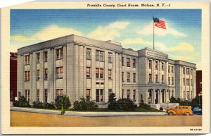 1949 Franklin Country Court House Malone New York NY Street View Posted Postcard
