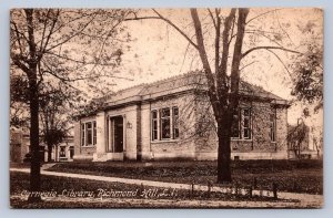 J89/ Richmond Mill Long Island New York Postcard c1910 Library Carnegie 475