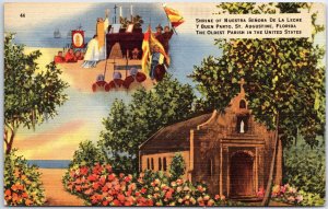 VINTAGE POSTCARD SHRINE OF NUESTRA SENORA DE LA LECHE Y BUEN PARTO ST. AUGUSTINE