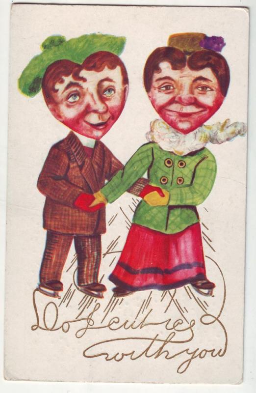 P126 JLs 1907-15 antique comic postcard colorful embossed