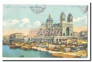 Marseille Postcard Old LA Cathedral and St. John channel (animated docks)