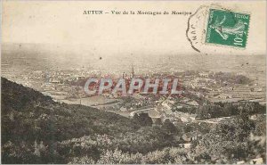 Old Postcard Autun to Mountain Montjeu
