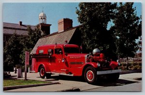 Fire Truck Engine - Fireman Postcard -  Pawtucket, Rhode Island
