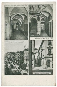 Poland 1916 Unused Postcard Warszawa Warsaw Cars Old Town Architecture Houses