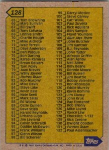 1987 Topps Baseball Card Checklist #1-132 sk3127