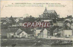 Old Postcard Saint Florentin Yonne Perspective view of the City from the station