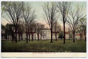 Central Hospital - Jacksonville IL - 1900s-10s Unused Pos...