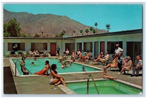 Cloud Nine Hotel Swimming Pool Bathing Scene Palm Springs California CA Postcard 