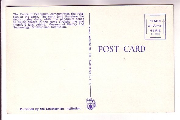 Foucauit Pendulum, Museum of History, Technology, Smithsonian, Washington, DC