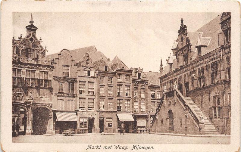 B94961 markt met waag nijmegen  netherlands