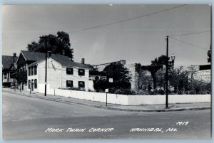 c1950's Mark Twain Corner Hannibal Missouri MO RPPC Photo Vintage Postcard