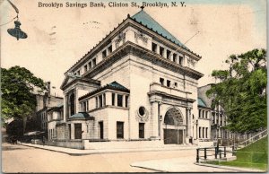 1908 Postcard - Brooklyn Savings Bank - Building View Brooklyn NY Clinton Street