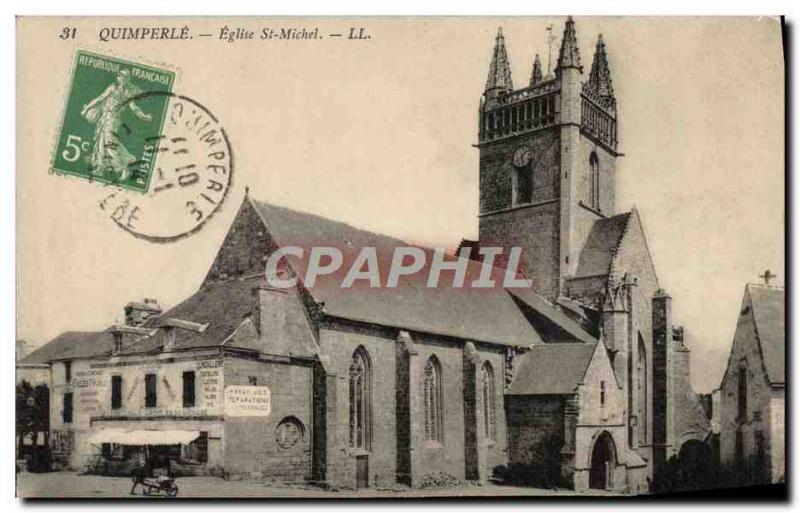 Postcard Old Quimperle Eglise Saint Michel