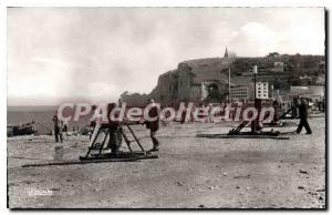 Old Postcard Seine Maritime Etretat the nearly 1 person capstan is the presid...