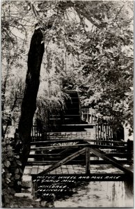 RPPC Water Wheel and Race at Graue Mill, Winsdale IL Vintage Postcard F09