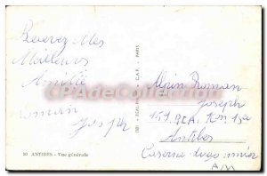 Postcard Old Antibes Vue Generale