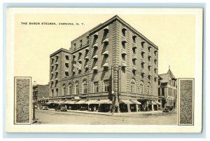 The Baron Steuben Hotel Street View Corning New York NY Unposted Postcard