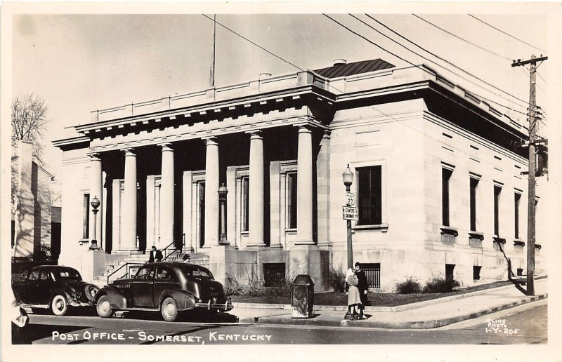 J42/ Somerset Kentucky RPPC Postcard c1940s Post Office Building  270