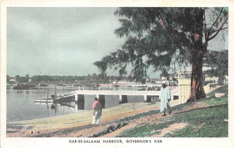 br104351 dar es salaam harbour governors pier africa real photo tanzania