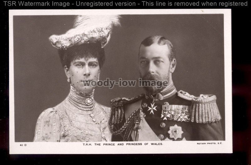 r3776 - The Prince & Princess of Wales portrait - Rotary No.41 D - postcard