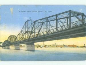 Linen BRIDGE SCENE Sioux City Iowa IA HJ1064