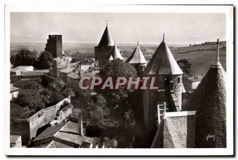 Old Postcard Carcassonne La Cite de la Cite Interior