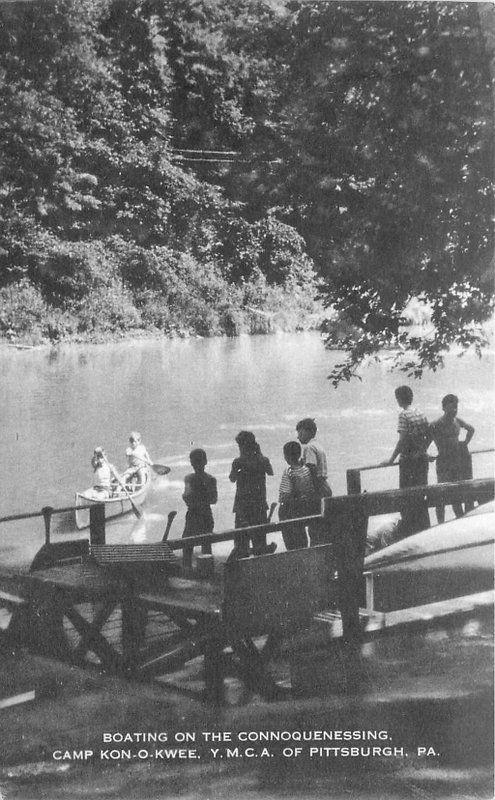 Artvue Boating Connoquessing 1930s Camp Kon-O-Kwee Pittsburgh Pennsylvania 5618