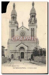 Old Postcard The Church of St. Anne Paris