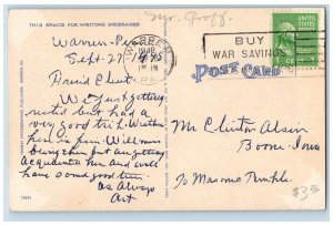 Warren Pennsylvania Postcard Armory Municipal Building Evangelical Church 1948