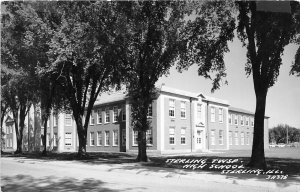 H68/ Sterling Illinois RPPC Postcard c1950s Township High School  167