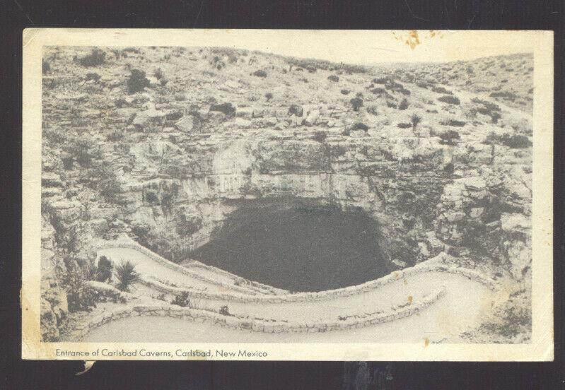 CARLSBAD NEW MEXICO ENTRANCE CAVERNS CAVE VINTAGE POSTCARD N.M