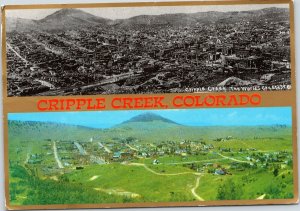 postcard Colrado - Cripple Creek Colorado - Then and Now