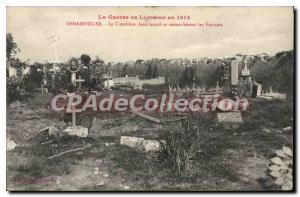 Postcard Old Rehainviller Le Cimetiere