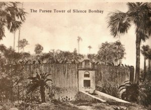 C. 1910 The Parsee Tower OF Silence In Bombay Vintage Original Postcard F26