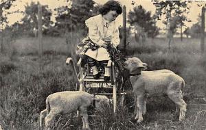 Child with lambs Child, People Photo 1907 