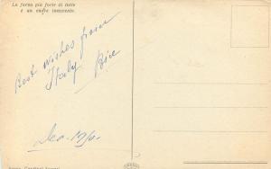 c1950 Italian Christmas Postcard; Holy Family & Star, Artist Signed M. Barnini