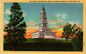 CPM G. Washington Masonic Memorial Building ALEXANDRIA, VI FREEMASONRY (861062)