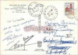 Postcard Modern Folklore France Brittany Quimperle Bannalec Scaer (Finistere)...