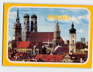 Postcard Towers of the City München/Munich Germany Europe