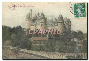 Old postcard Pierrefonds Chateau