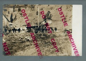 Kirwin WYOMING RPPC c1910 MAIN STREET? Cowboys nr Dubois Sunshine GHOST TOWN!