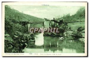 Postcard Old Foix Vallee Pont Du Diable near St Paul