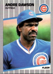 1989 Fleer Baseball Card Andre Dawson Chicago Cubs sk10630