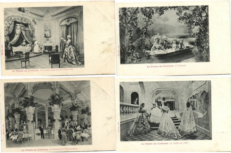 MODE, FASHION, Incl. PALAIS DU CUSTOME 43 Vintage Postcards pre-1920 (L4448)