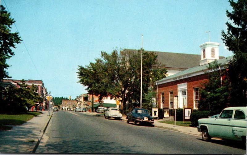 Maryland Pocomoke City Market Street Showing Post Office and Business District