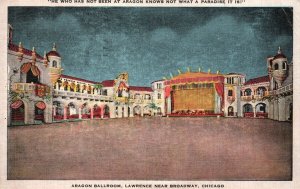 Vintage Postcard 1943 Aragon Ballroom Lawrence Near Broadway Chicago Illinois IL