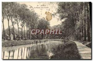 Old Postcard Esbly The count towards channel