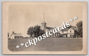 Luverne IA RPPC 1887 Evangelical Lutheran Zion Church 1913 Photo Postcard I46