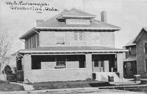 Ohio Postcard CROOKSVILLE Perry County c1910 M.E. CHURCH Pasonage 1