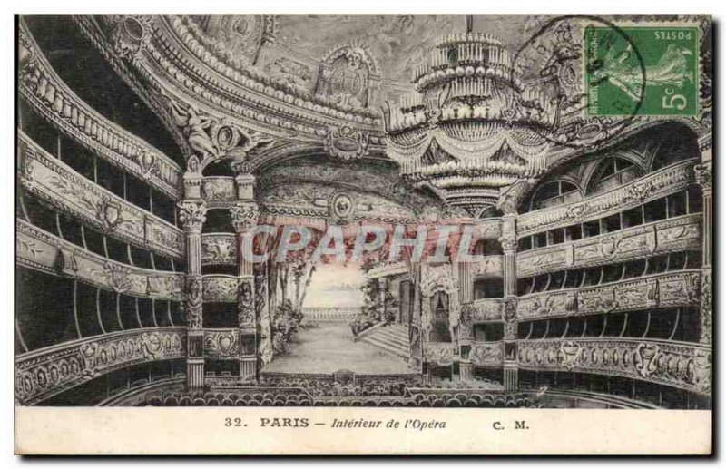 Paris Old Postcard Interior of & # 39Opera